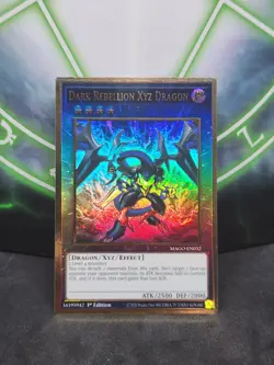 Yugioh Dark Rebellion XYZ Dragon MAGO-EN032 Premium Gold Rare 1st Edition NM - Image 1