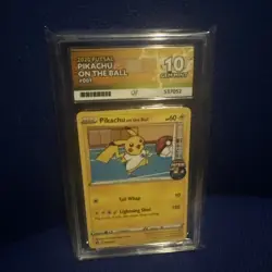 Pikachu On the Ball 001/005 Futsal UK Promo Ace 10 Pokemon Card - Image 1