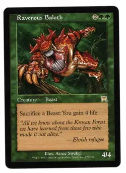 Magic the Gathering MTG Card: Ravenous Baloth 278/350 Onslaught Rare! NM - Image 1
