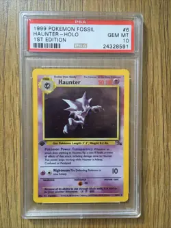 Pokemon Haunter Fossil 1st Edition Holo PSA 10 GEM MINT #6/62 1999 Card WOTC - Image 1