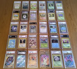 HUGE 30 Graded Pokemon Cards Lot PSA CGC GMA CG AGS Top Shelf TAG Modern Vintage - Image 1