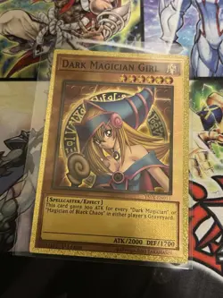 Dark Magician Girl B - Yu-Gi-Oh Unofficial Gold Plastic Card - Image 1