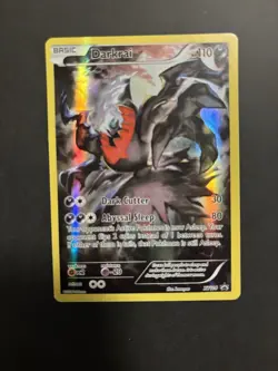 2016 Pokemon TCG Darkrai Holo Full Art Black Star Promo Card XY114 LP - Image 1