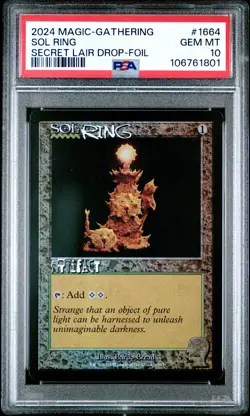 2024 MTG SECRET LAIR DROP FOIL #1664 SOL RING PSA 10 - Image 1