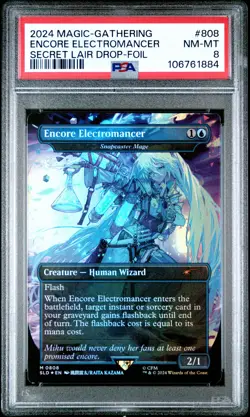 2024 MTG SECRET LAIR DROP FOIL #808 ENCORE ELECTROMANCER PSA 8 - Image 1