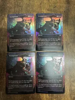 4x Exsanguinate FOIL Borderless Commander Masters MTG Pack Fresh - Image 1