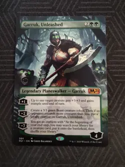 mtg garruk, unleashed borderless core set 2021 - Image 1