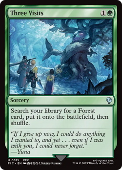 Three Visits #315 | Near Mint | Final Fantasy Commander FIC | Magic MTG - Image 1