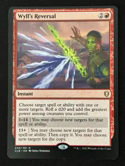 1x MTG Wyll's Reversal - Commander Legends: Battle for Baldur's Gate (CLB) #209 - Image 1