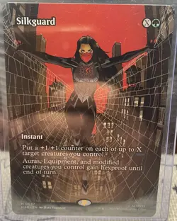 2025 MTG: Marvel Spider-Man “SILKGUARD” Boarderless Extended Art (Unplayed) - Image 3