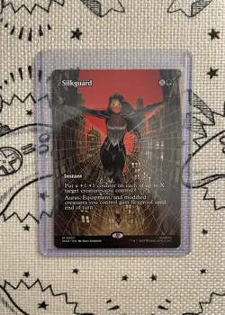 2025 MTG: Marvel Spider-Man “SILKGUARD” Boarderless Extended Art (Unplayed) - Image 4