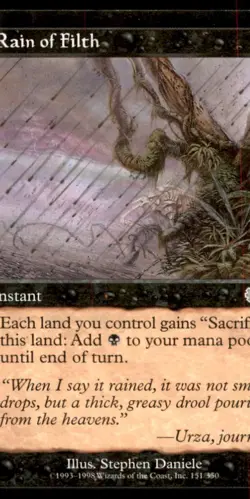 MTG Rain of Filth LP Light Play Urza's Saga [2536] - Image 1