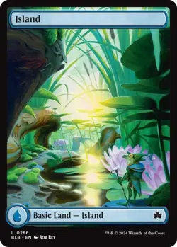 x4 FOIL Island BLB Bloomburrow MTG 266 FOIL FULL ART BASIC LAND M/NM - Image 1