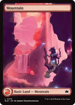 x4 FOIL Mountain BLB Bloomburrow MTG 275 FOIL FULL ART BASIC LAND M/NM - Image 1