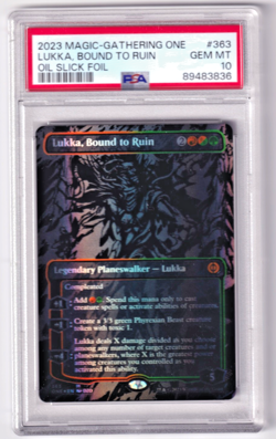 2023 Magic The Gathering Lukka, Bound To Ruin Oil Slick Foil #363 PSA 10 - Image 1