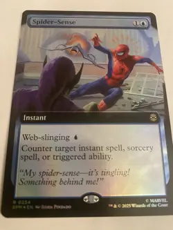 MTG Spider-Sense #0254 Foil Extended Art Rare Marvel’s Spider-Man (SPM) - Image 1