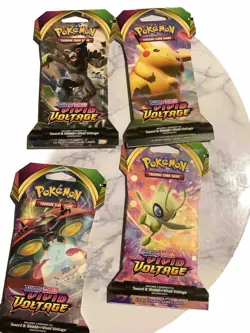 ⚡Pokemon Sword and Shield: Vivid Voltage Sleeved Booster Packs (x4) Sealed!👓 820650807503 - Image 1