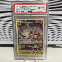2019 Pokemon Cosmic Eclipse #247 Steelix Full Art Secret PSA 10 Gem Mint - Image 1
