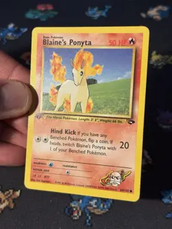 Pokemon Card Blaine’s Ponyta 64/132 Gym Challenge FIRST EDITION - (LP) - Image 2