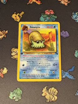 Pokemon Cards Omanyte 52/62 Fossil FIRST EDITION WOTC - (LP) #2 - Image 1