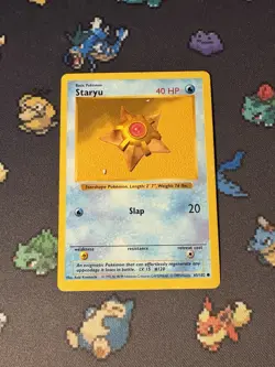 Pokemon Cards Staryu 65/102 Base Set SHADOWLESS WOTC - (LP) #1 - Image 1