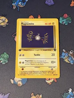 Pokemon Cards Magnemite 60/82 Team Rocket FIRST EDITION WOTC - (LP) - Image 1
