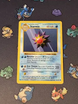 Pokemon Cards Starmie 64/102 Base Set SHADOWLESS WOTC - (MP) - Image 1