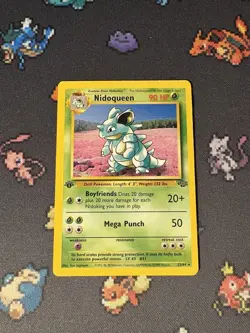 Pokemon Cards Nidoqueen 23/64 Rare Jungle FIRST EDITION WOTC - (MP) - Image 1