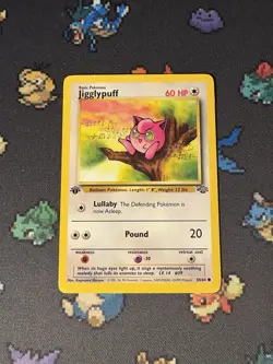 Pokemon Cards Jigglypuff 54/64 Jungle FIRST EDITION WOTC - (MP) - Image 1
