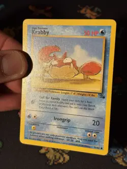 Pokemon Cards Krabby 51/62 Fossil FIRST EDITION WOTC - (NM-) - Image 2