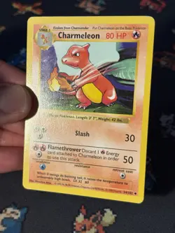 Pokemon Cards Charmeleon 24/102 Base Set SHADOWLESS WOTC - (LP) - Image 2