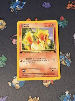 Pokemon Cards Ponyta 64/82 Team Rocket FIRST EDITION WOTC - (LP) - Image 1