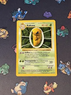 Pokemon Cards Kakuna 33/102 Base Set SHADOWLESS WOTC - (LP) #2 - Image 1