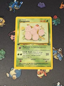 Pokemon Cards Exeggcute 52/64 Jungle FIRST EDITION WOTC - (NM-) - Image 1