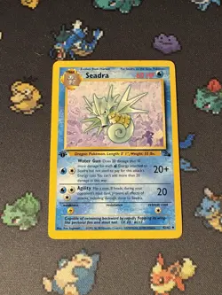 Pokemon Cards Seadra 42/62 Fossil FIRST EDITION WOTC - (NM-) - Image 1