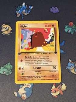 Pokemon Cards Diglett 52/82 Team Rocket FIRST EDITION WOTC - (LP) - Image 1