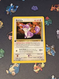 Pokemon Cards Rattata 66/82 Team Rocket FIRST EDITION WOTC - (MP) - Image 1