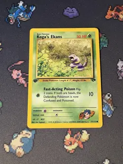 Pokemon Cards Koga’s Ekans 77/132 Gym Challenge FIRST EDITION - (LP) - Image 1