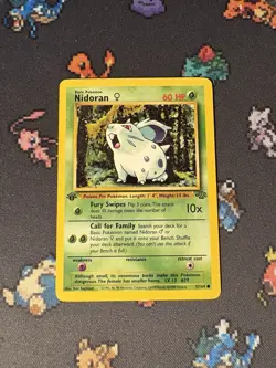 Pokemon Cards Nidoran 57/64 Jungle FIRST EDITION WOTC - (HP) - Image 1