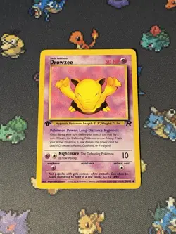 Pokemon Cards Drowzee 54/82 Team Rocket FIRST EDITION WOTC - (LP) - Image 1