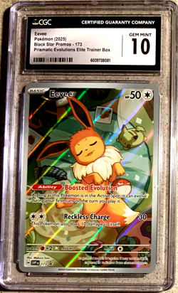 Pokemon English Prismatic Evolutions Black Star Promo 173 CGC 10 - Image 1