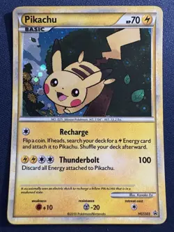 Pikachu HG5503 Pokemon 2010 Black Star Promo Holo Rare LP - Image 1