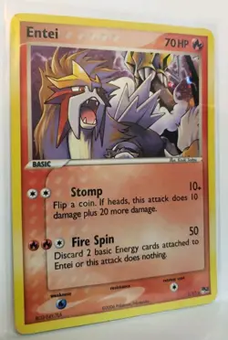 2006 Pokemon Entei 1/17 Pop Series 2 Holo Rare Edition Heavy Wear! - Image 1