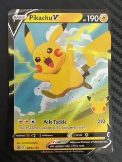 Pokemon TCG Pikachu V SWSH143 SWSH: Sword & Shield Promo LP - Image 1
