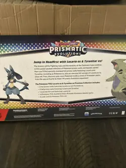 Pokemon TCG SV Prismatic Evolutions Lucario EX & Tyranitar EX Premium Collection - Image 3