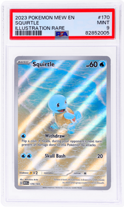 2023 Pokemon Scarlet and Violet 151 Squirtle Illustration Rare #170 PSA 9 - Image 1