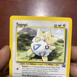 Vintage 1999 Pokemon Wizards Black Star Promo Togepi #30 c601 - Image 2