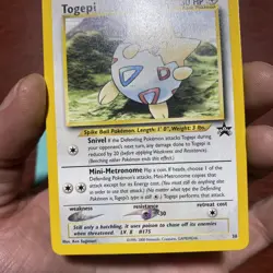 Vintage 1999 Pokemon Wizards Black Star Promo Togepi #30 c601 - Image 3