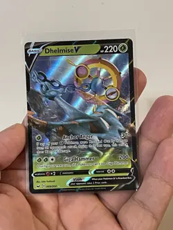 Pokemon - NM Dhelmise V - Sword & Shield Base Ultra Rare 009/202 - Near Mint - Image 1