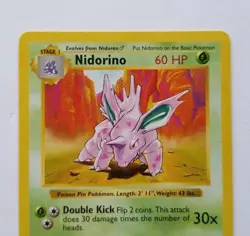 Nidorino - 37/102 Base Set Pokemon 1999 Shadowless English Near Mint See Photos - Image 2